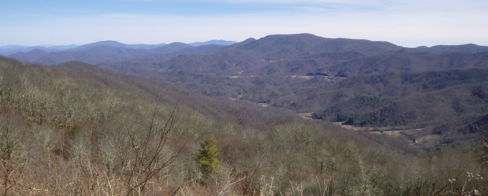 The view from the AT (Rice Creek tract in the foreground).